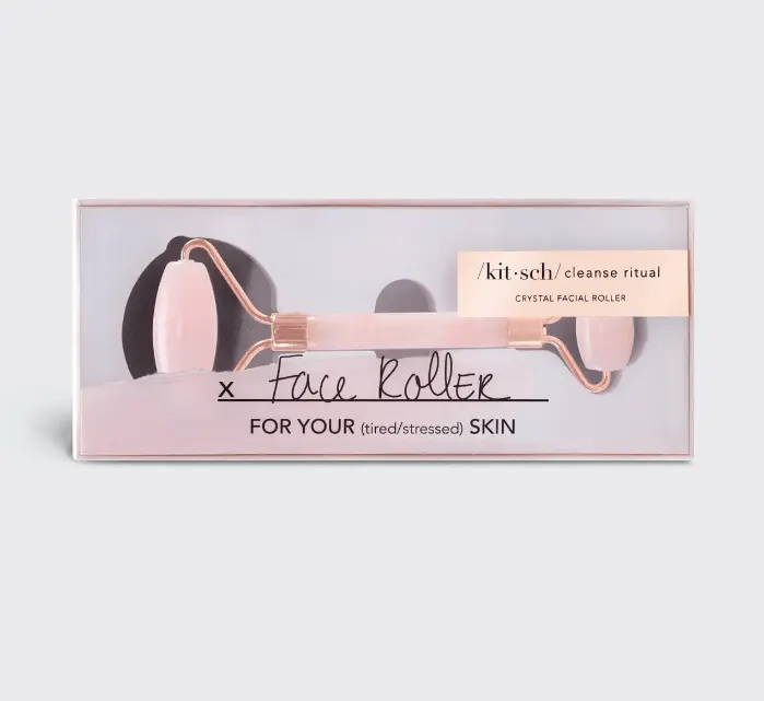 Kitsch Rose Quartz Crystal Facial Roller, view 4