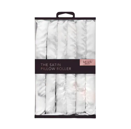 Kitsch Satin Heatless Pillow Rollers 6pc- Soft Marble