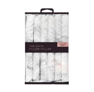 Kitsch Satin Heatless Pillow Rollers 6pc- Soft Marble