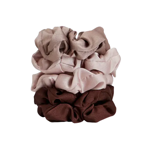 Kitsch Satin Scrunchies - Cameo (5 Pack)