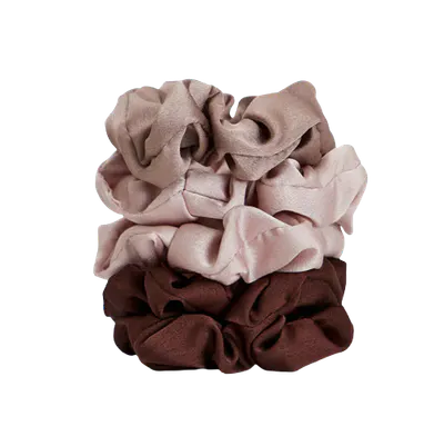 Kitsch Satin Scrunchies - Cameo (5 Pack)