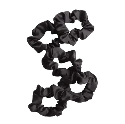 Kitsch Satin Sleep Scrunchies - Black