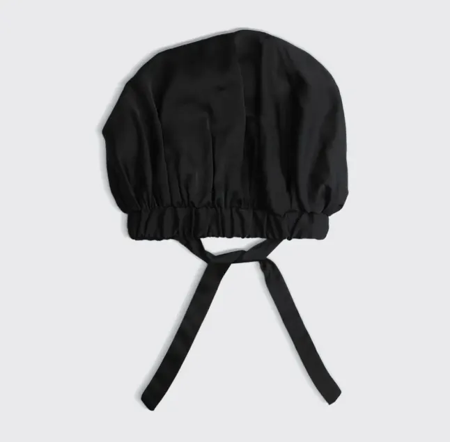 Kitsch Satin Sleep XL Adjustable Bonnet - Black, view 2