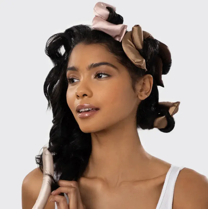 Kitsch Satin Wrapped Flexi Rods - 6pc Rosewood, view 2