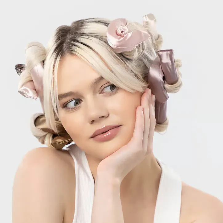 Kitsch Satin Wrapped Flexi Rods - 6pc Rosewood, view 3