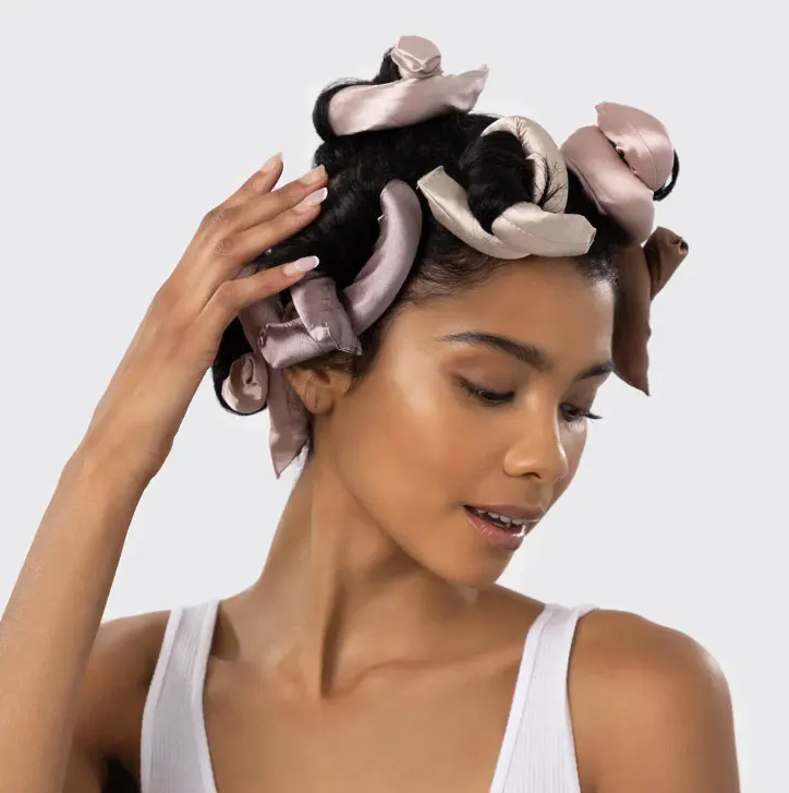 Kitsch Satin Wrapped Flexi Rods - 6pc Rosewood, view 4