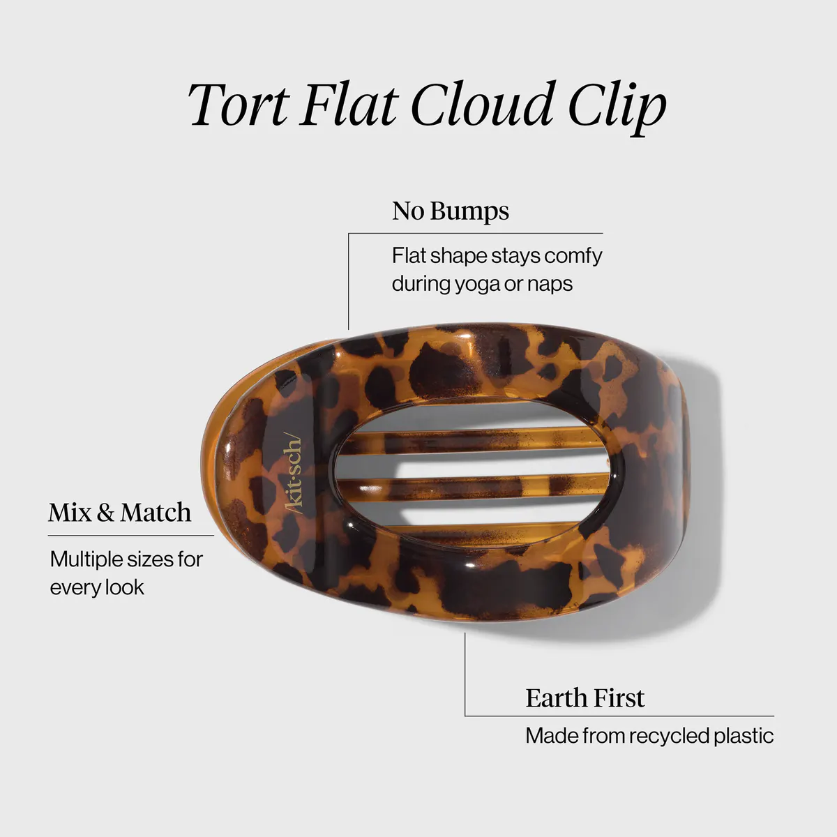 Kitsch Small Flat Cloud Clip - Tort, view 3