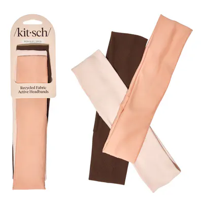 Kitsch Stretchy Headbands 3pc Set - Rosewood
