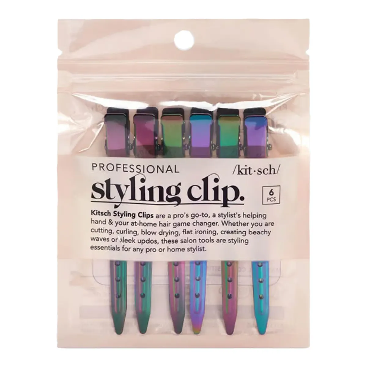 Kitsch Styling Clip - Iridescent (6 Pack)