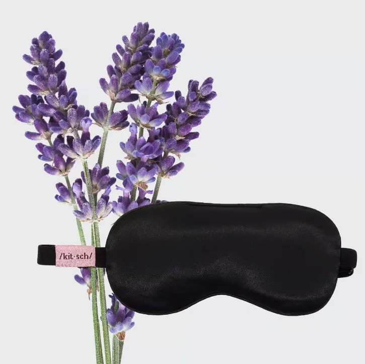 Kitsch The Lavender Weighted Satin Eye Mask, view 2