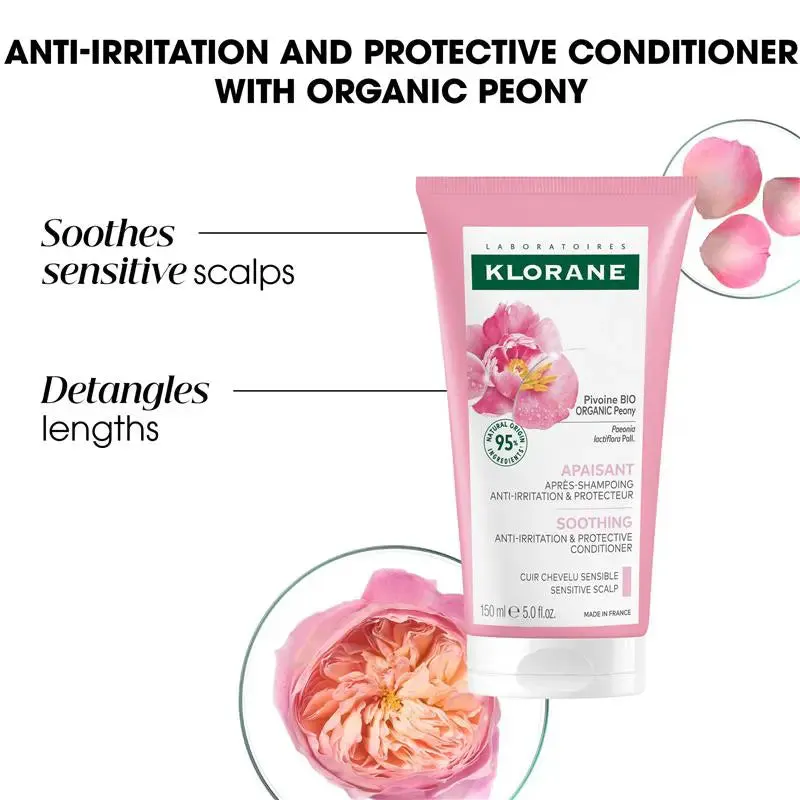 Klorane Comforting Gel Conditioner With Organic Peony 150ml - Sensitive Scalp, view 2