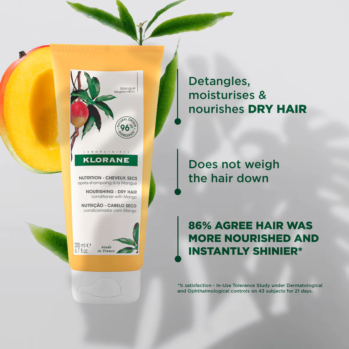 Klorane Nourishing Conditioner With Mango Butter 200ml - Dry Hair, view 2