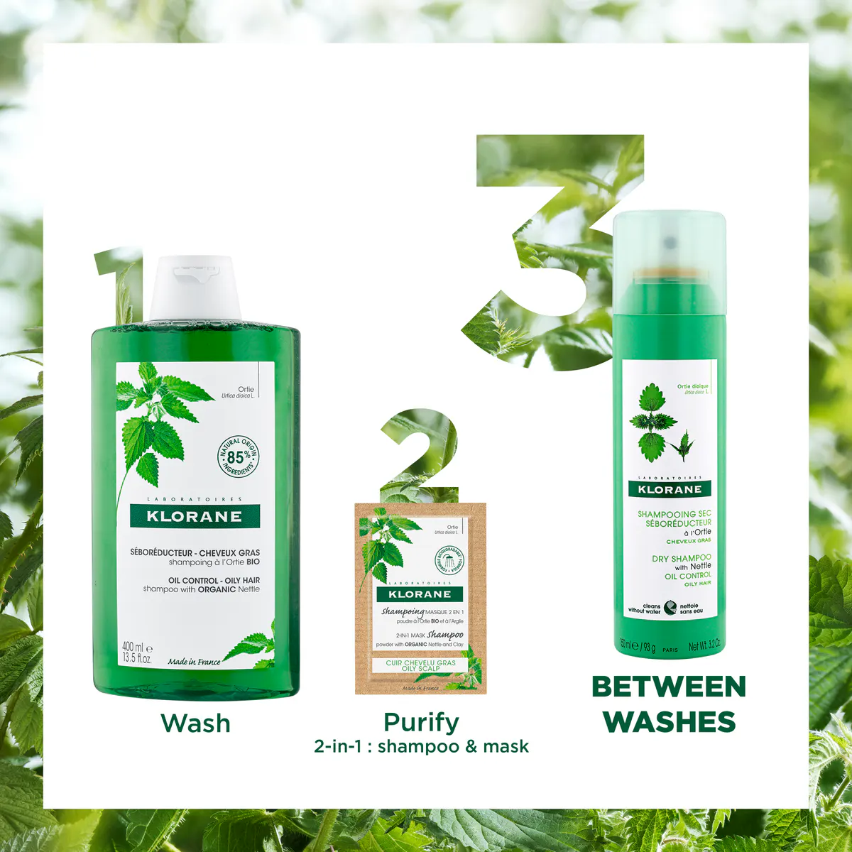 Klorane Dry Shampoo with Nettle 150ml, view 6