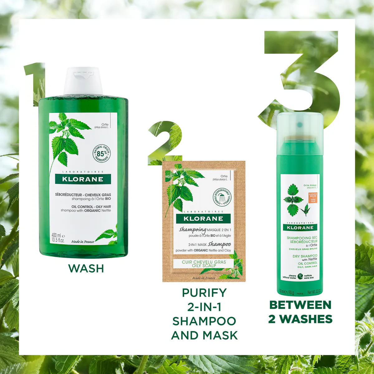 Klorane Tinted Dry Shampoo with Nettle 150ml, view 5