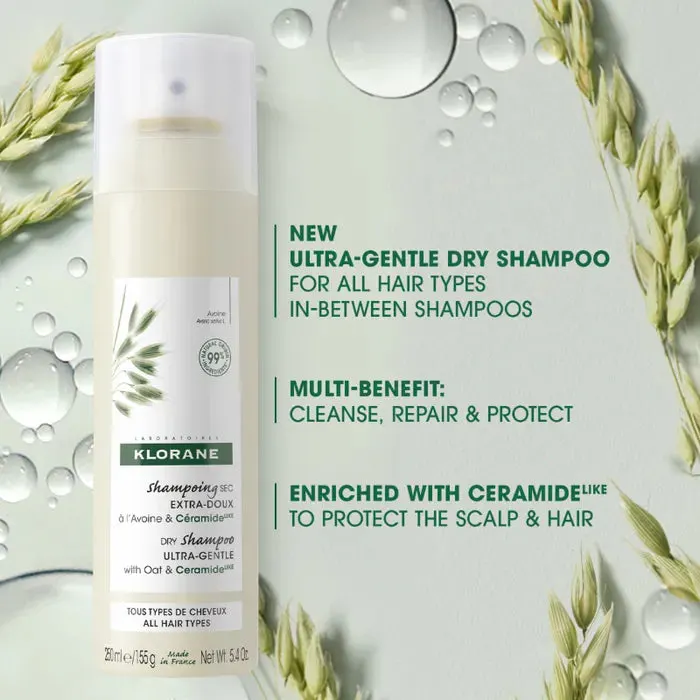 Klorane Dry Shampoo with Oat and Ceramide Like 250ml, view 3