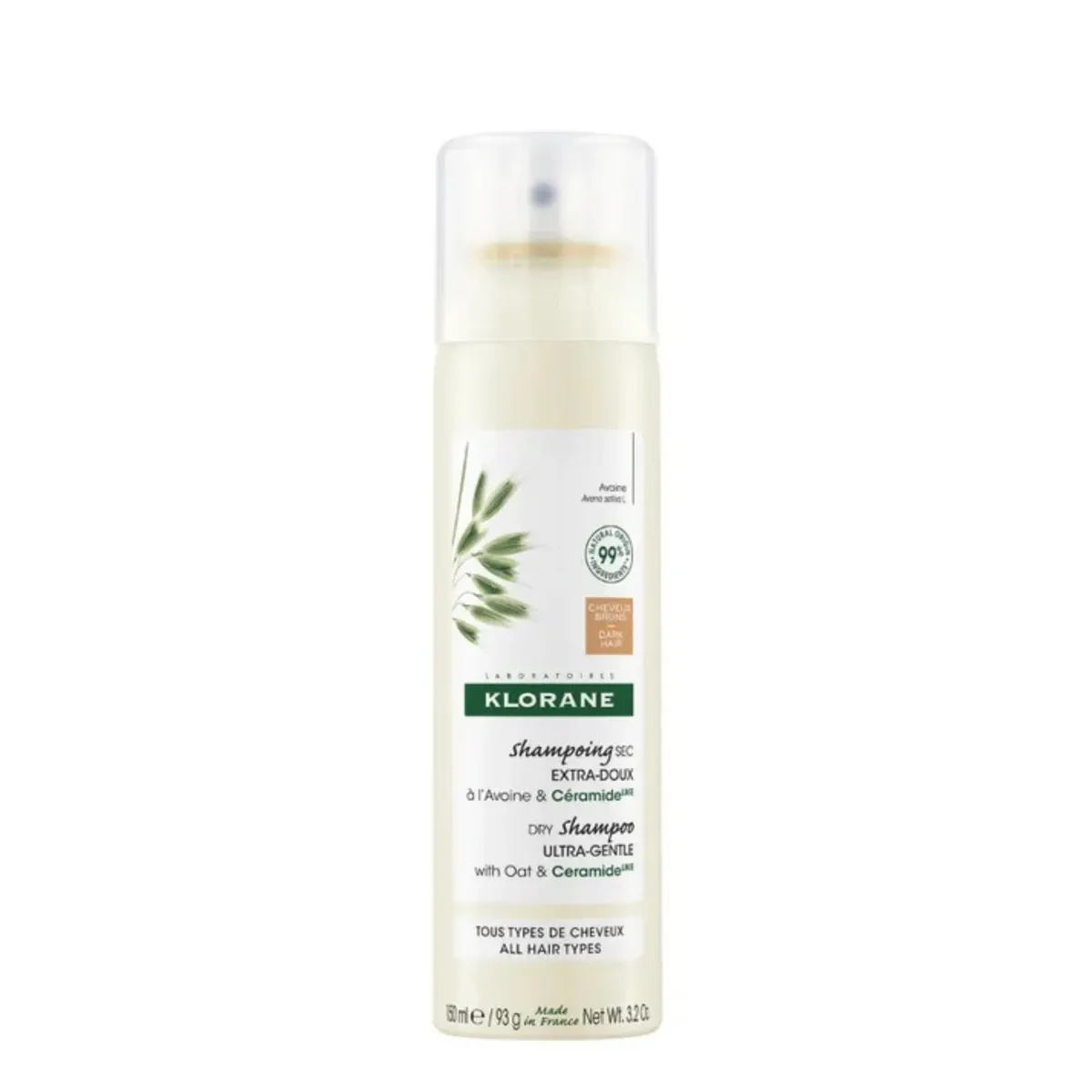 Klorane Dry Shampoo with Oat and Ceramide Like Dark Hair Tinted 150ml