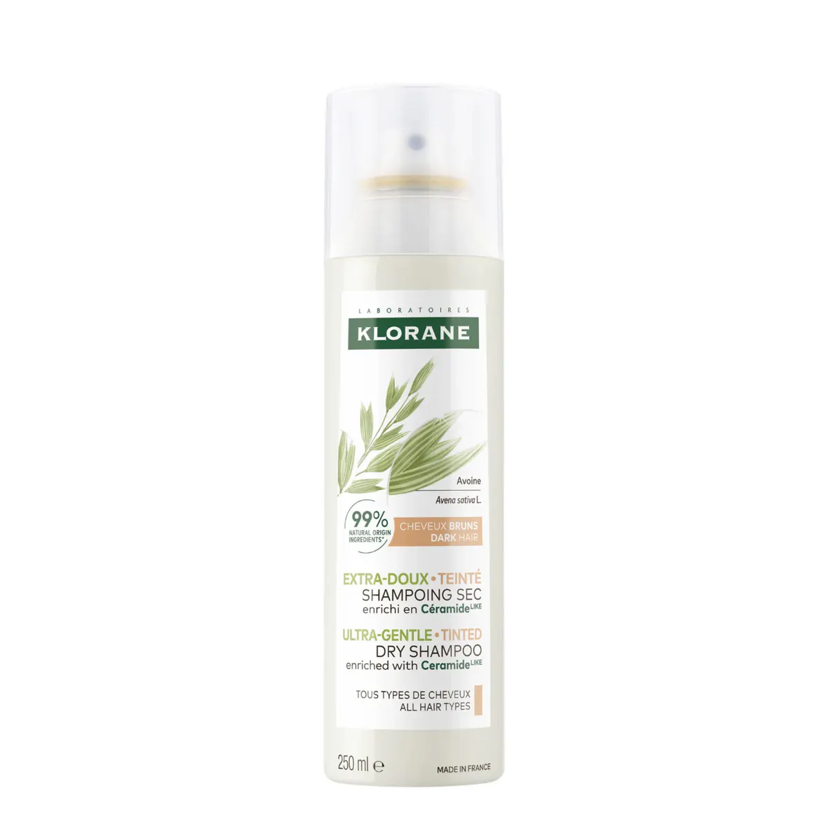 Klorane Ultra-Gentle Tinted Dry Shampoo With Oat and Ceramide Like 250ml