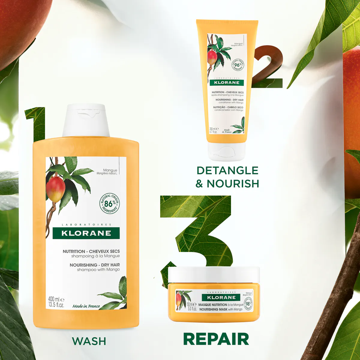 Klorane Mask with Mango Butter 150ml, view 6