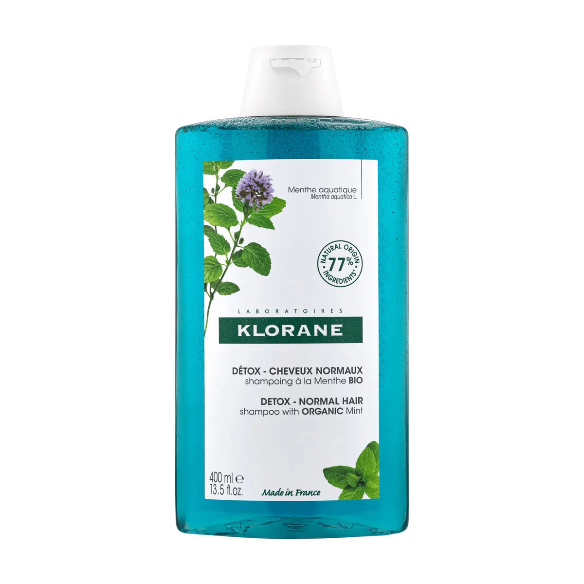Klorane Detox Shampoo With Organic Mint 400ml - All Hair Types
