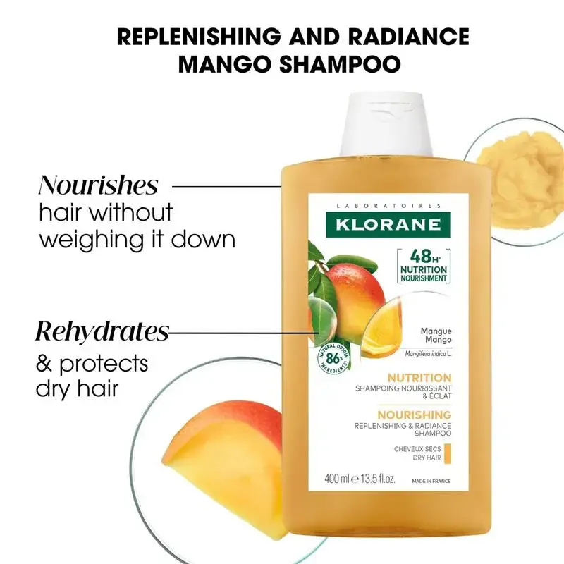 Klorane Nourishing Shampoo With Mango Butter 400ml - Dry Hair, view 2