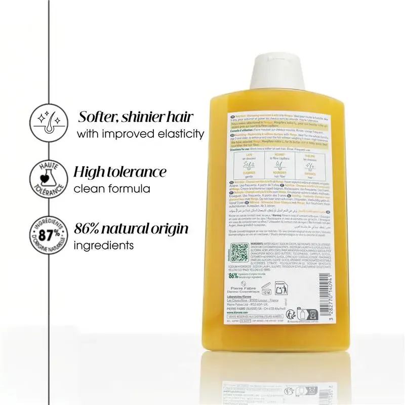 Klorane Nourishing Shampoo With Mango Butter 400ml - Dry Hair, view 7