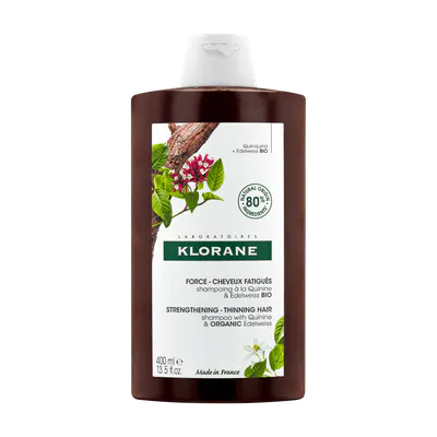 Klorane Strengthening Shampoo With Quinine & Edelweiss 400ml - Thinning Hair