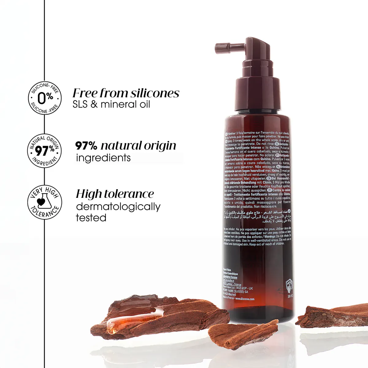 Klorane Strengthening Quinine & Organic Edelweiss Serum 100ml, Thinning Hair, view 4