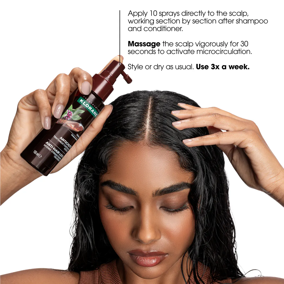 Klorane Strengthening Quinine & Organic Edelweiss Serum 100ml, Thinning Hair, view 8