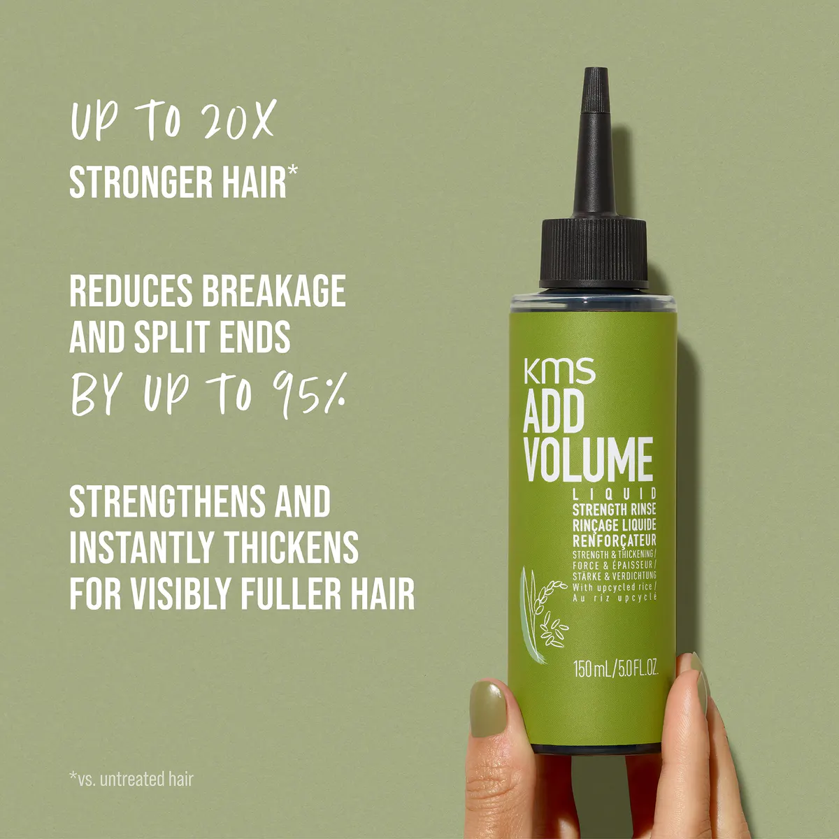 KMS Add Volume Liquid Strength Rinse 150ml, view 5