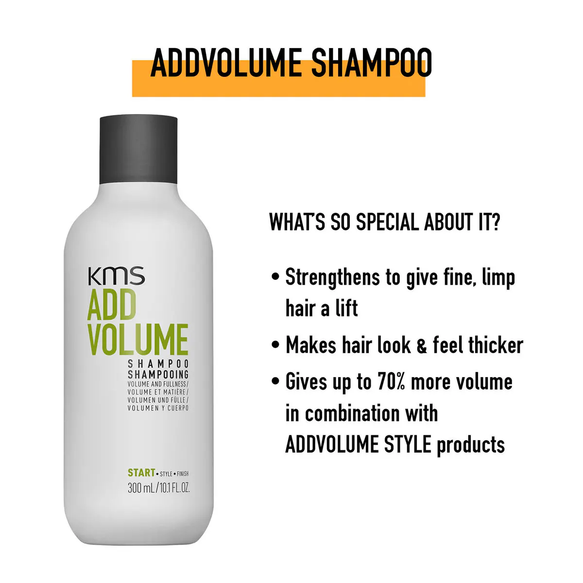KMS Add Volume Shampoo 300ml - Old Packaging, view 3
