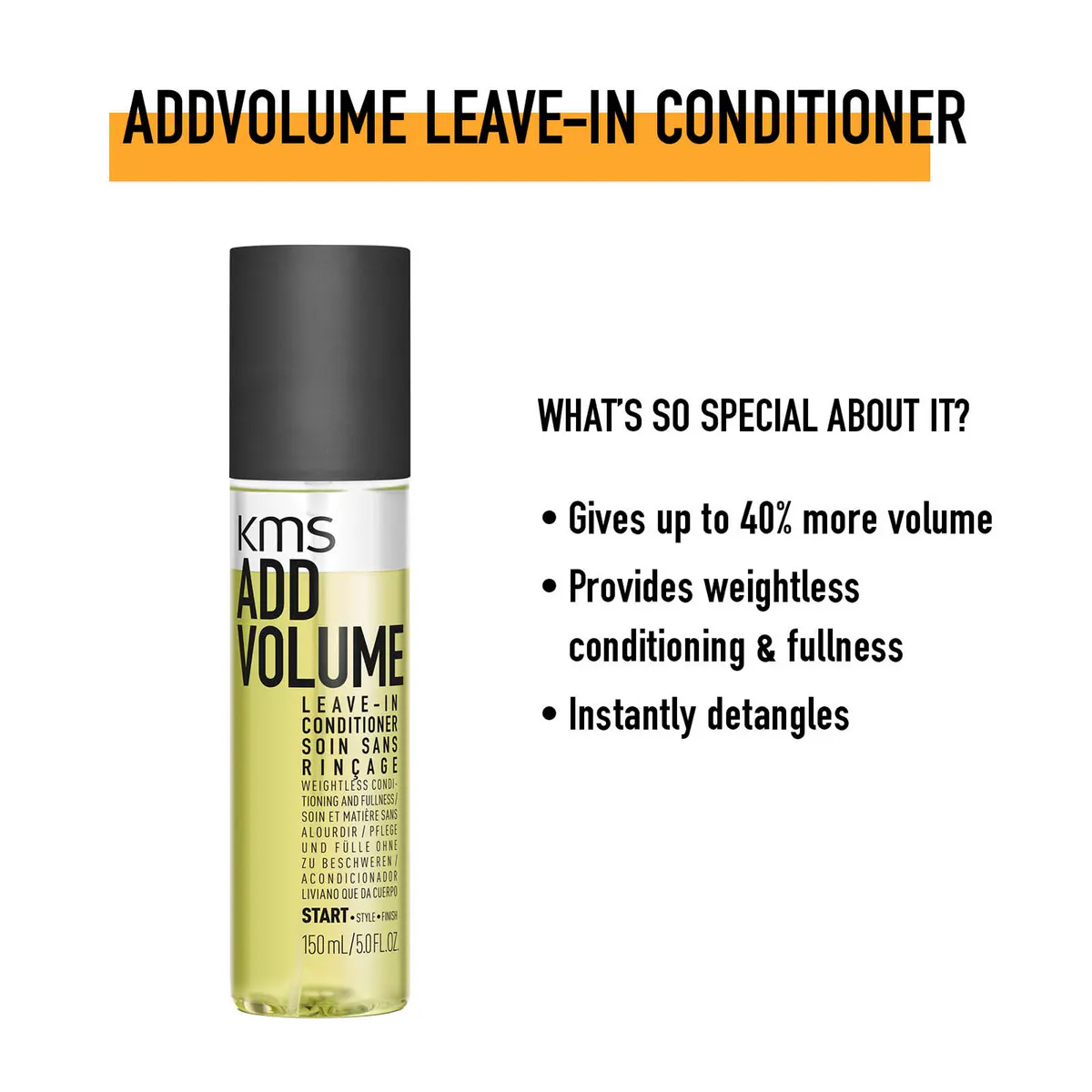 KMS Add Volume Leave-In Conditioner 150ml, view 3