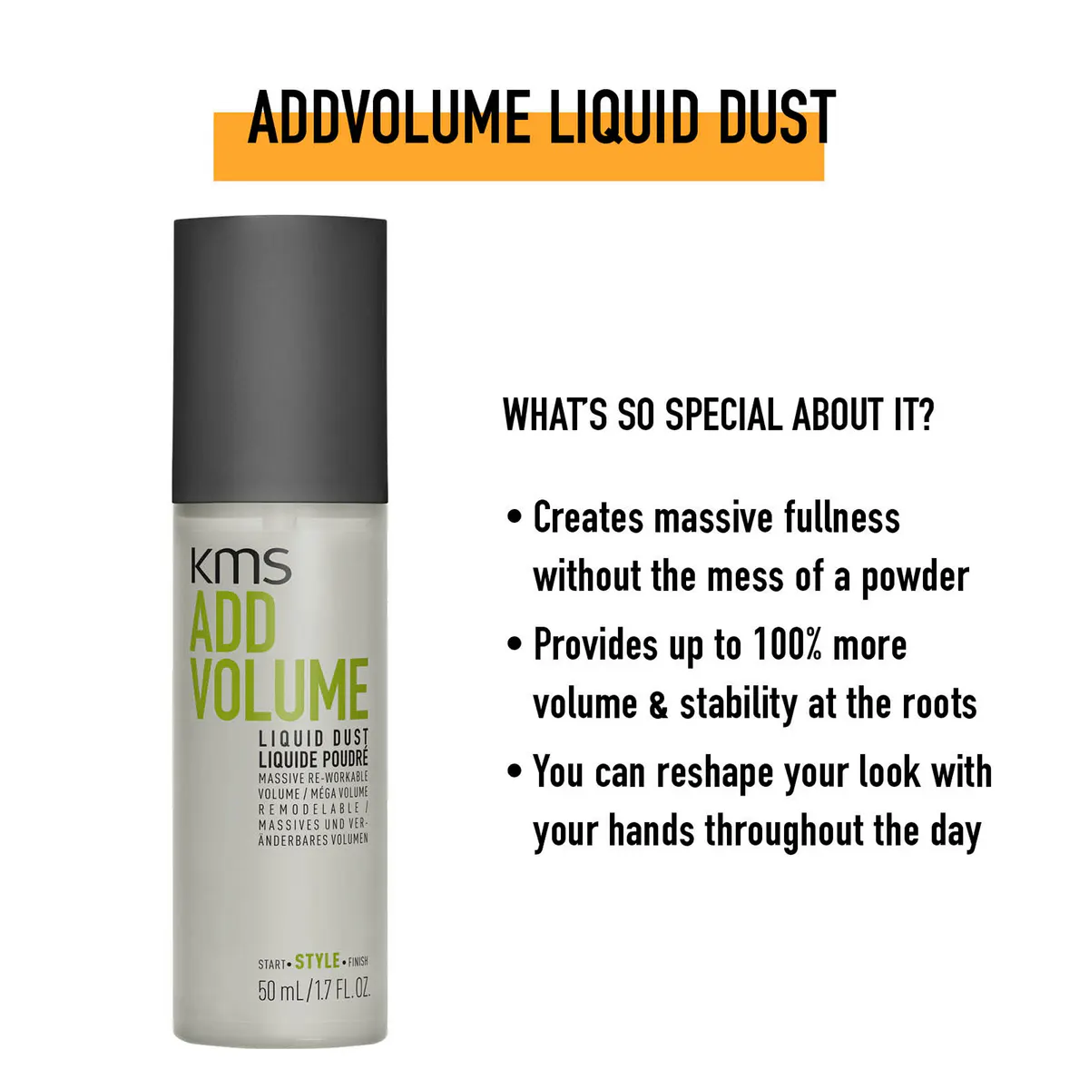 KMS Add Volume Liquid Dust 50ml, view 3