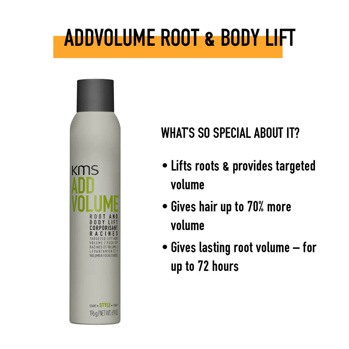 KMS Add Volume Root and Body Lift 200ml - Old Packaging, view 3