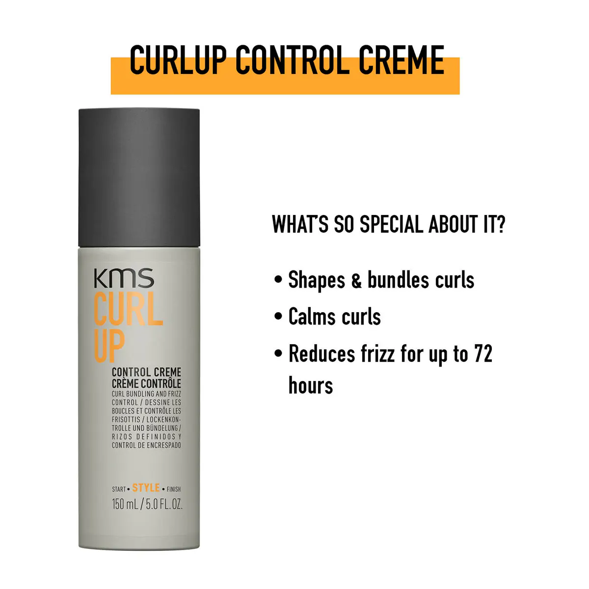 KMS Curl Up Control Creme 150ml, view 6