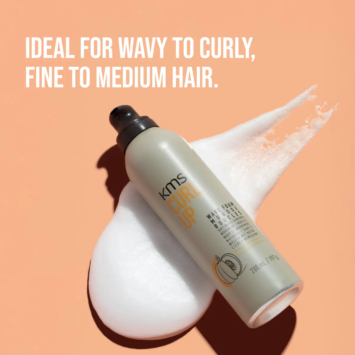 KMS Curl Up Wave Foam 200g, view 3