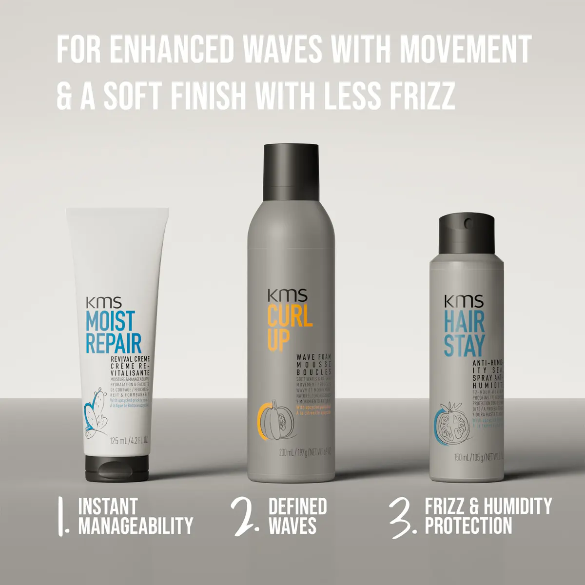 KMS Curl Up Wave Foam 200g, view 4