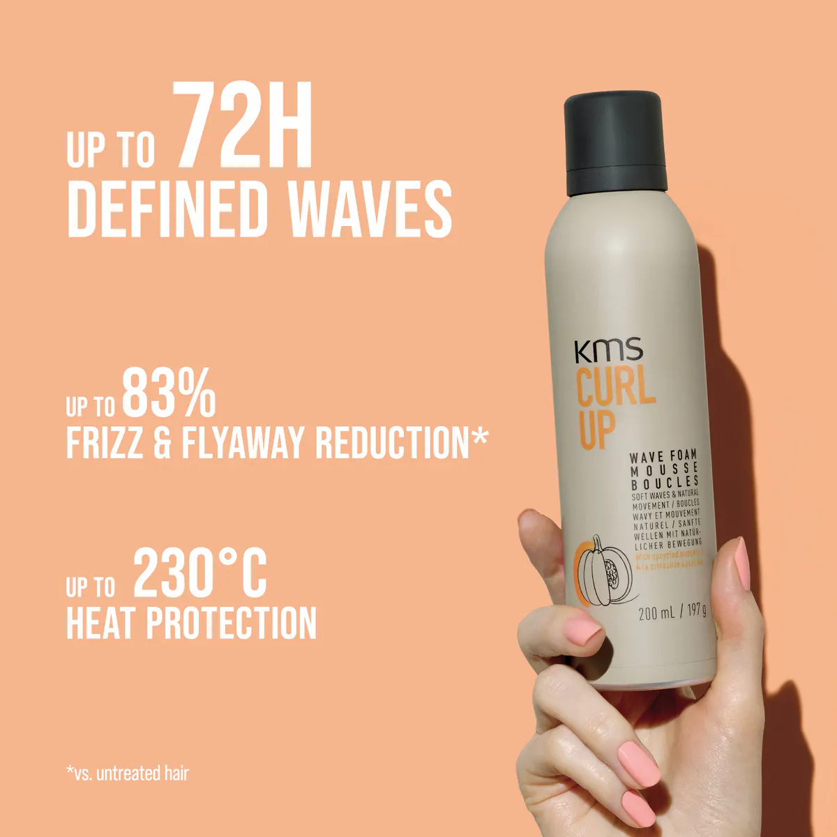 KMS Curl Up Wave Foam 200g, view 6
