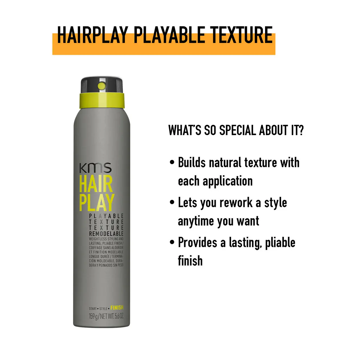 KMS Hair Play Playable Texture 200ml, view 3