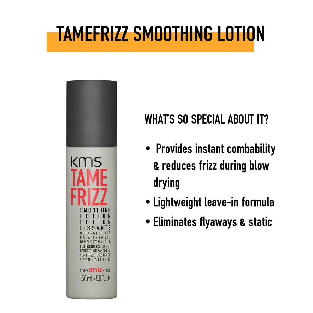 KMS Tame Frizz Smoothing Lotion 150ml, view 7