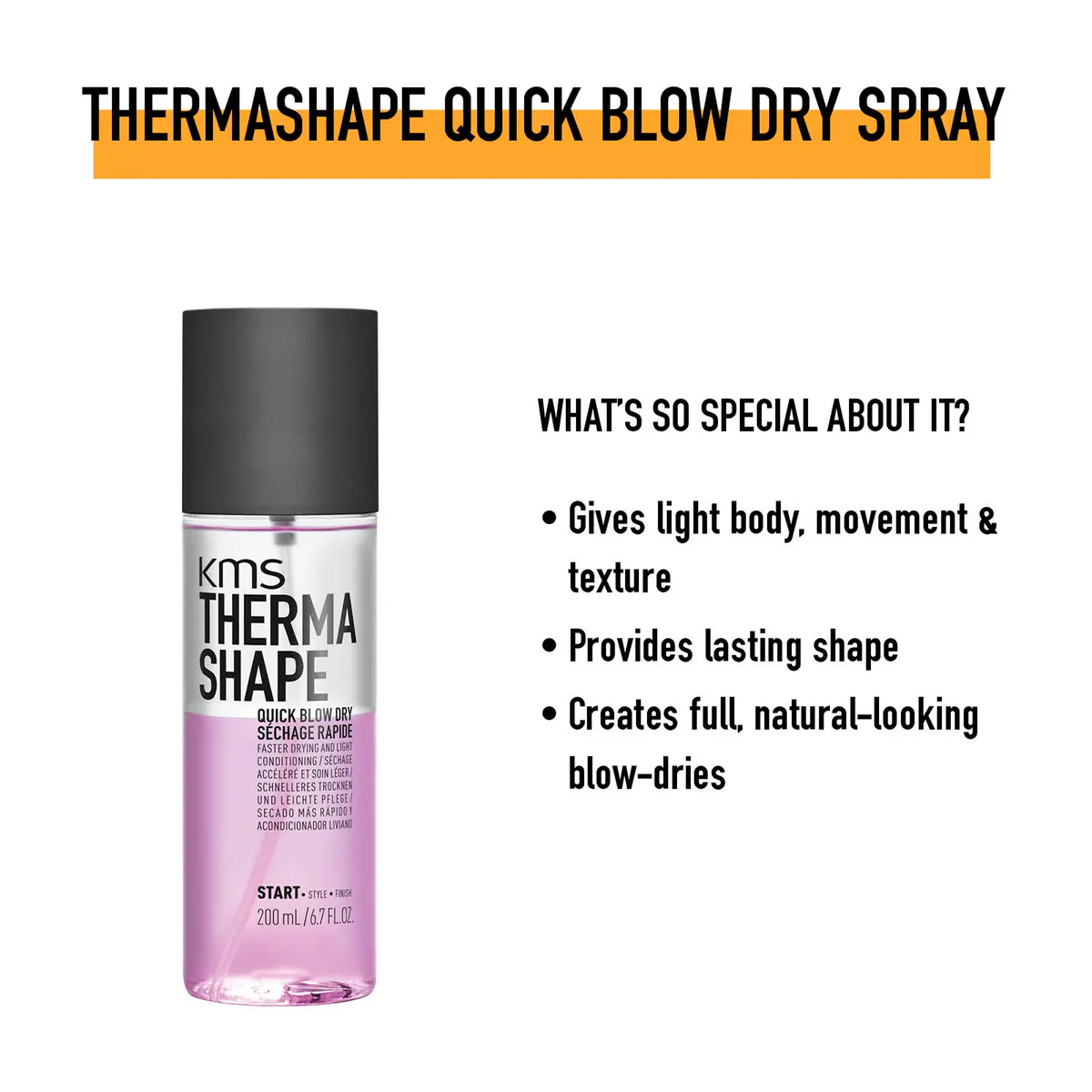 KMS Therma Shape Quick Blow Dry 200ml, view 4
