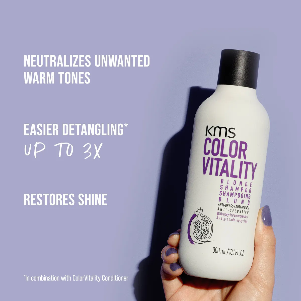 KMS Color Vitality Blonde Shampoo 750ml, view 4