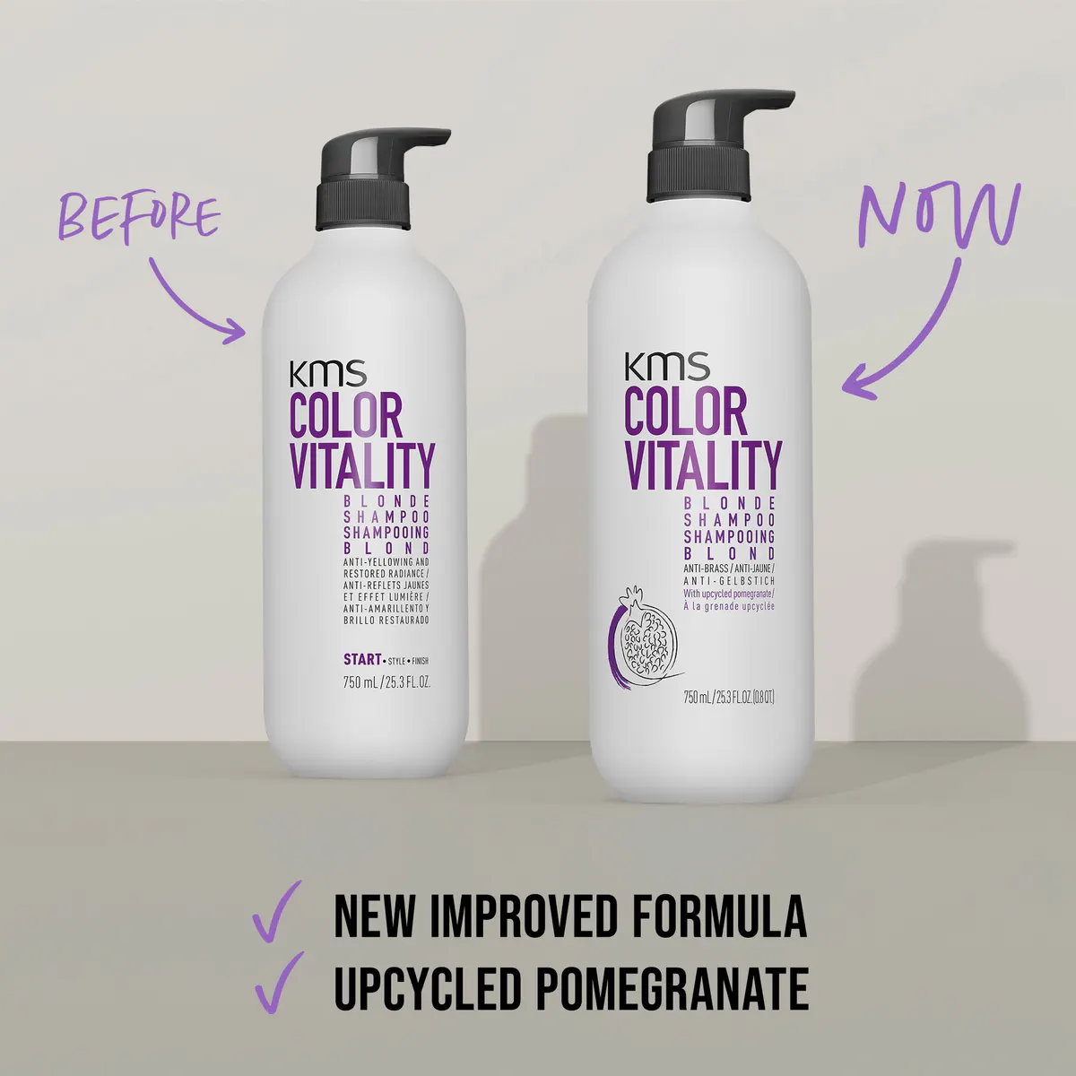 KMS Color Vitality Blonde Shampoo 750ml, view 5