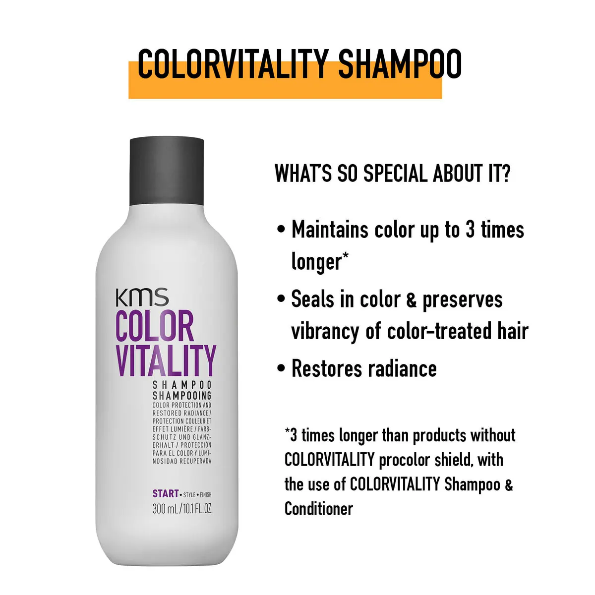 KMS Color Vitality Shampoo 300ml Old Packaging, view 3