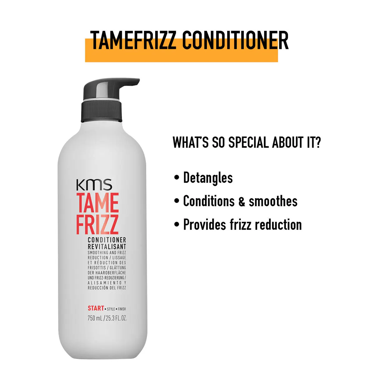KMS Tame Frizz Conditioner 750ml, view 4