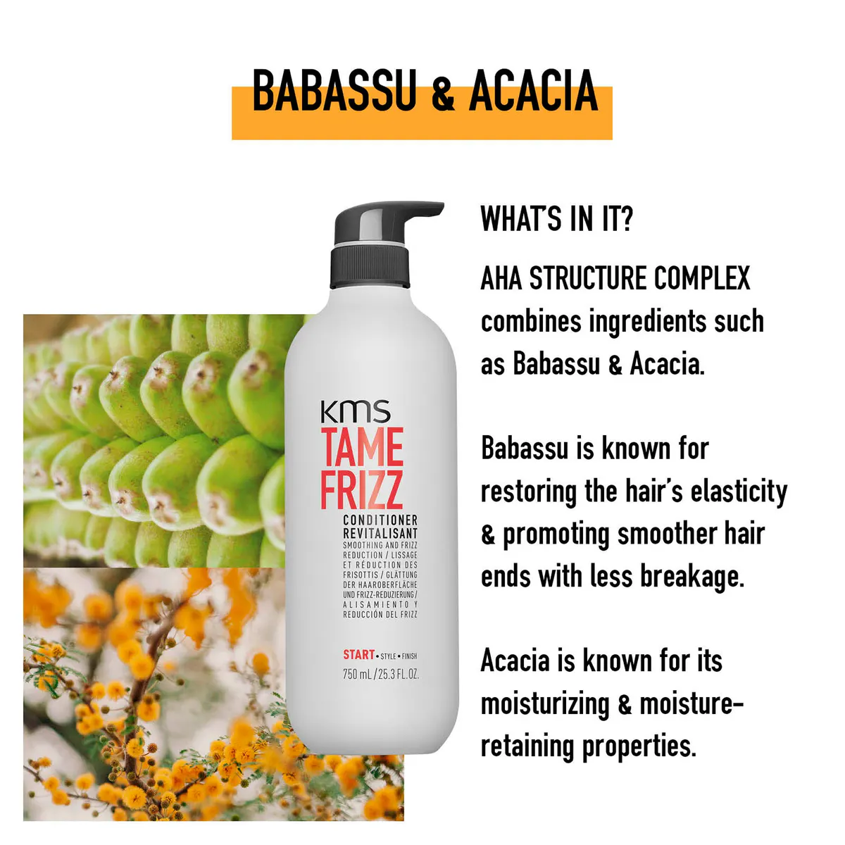 KMS Tame Frizz Conditioner 750ml, view 5