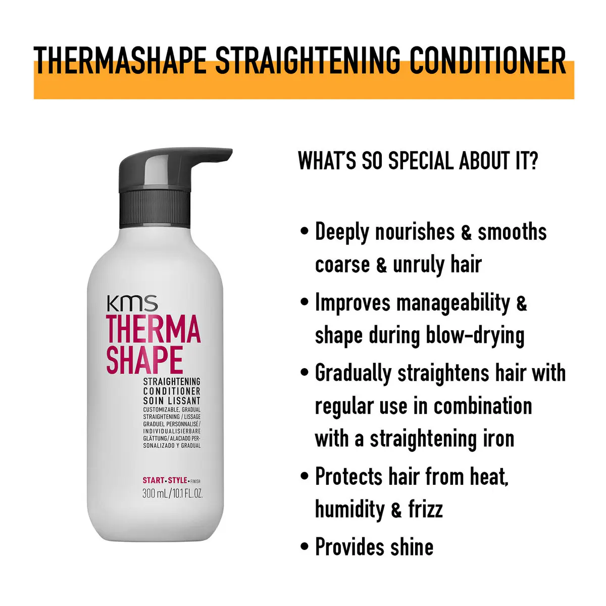 KMS Therma Shape Straightening Conditioner 300ml, view 3