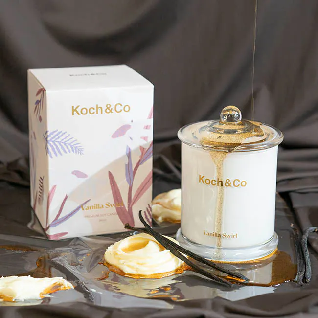 Koch & Co Soy Candle Leisure Vanilla Swirl 360g, view 6
