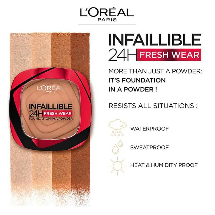 L’Oreal Paris Infallible 24-Hour Foundation in a Powder 9g, view 3