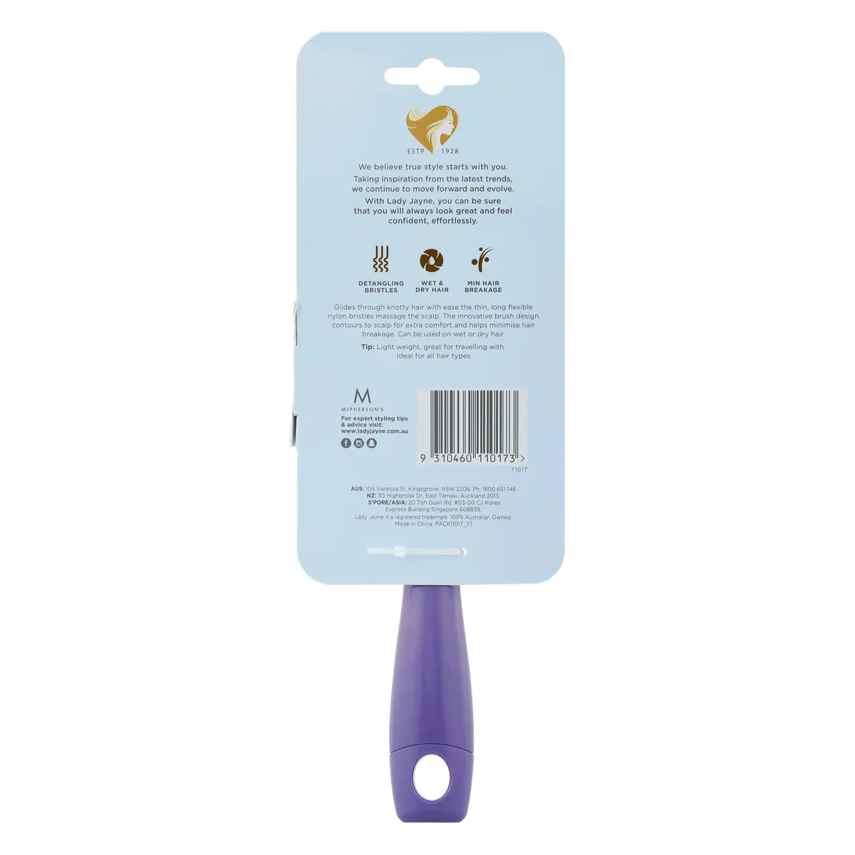 Lady Jayne Flexi-Guide Detangling Brush - Large, view 4