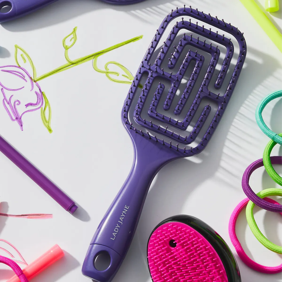 Lady Jayne Flexi-Guide Detangling Brush - Large, view 5